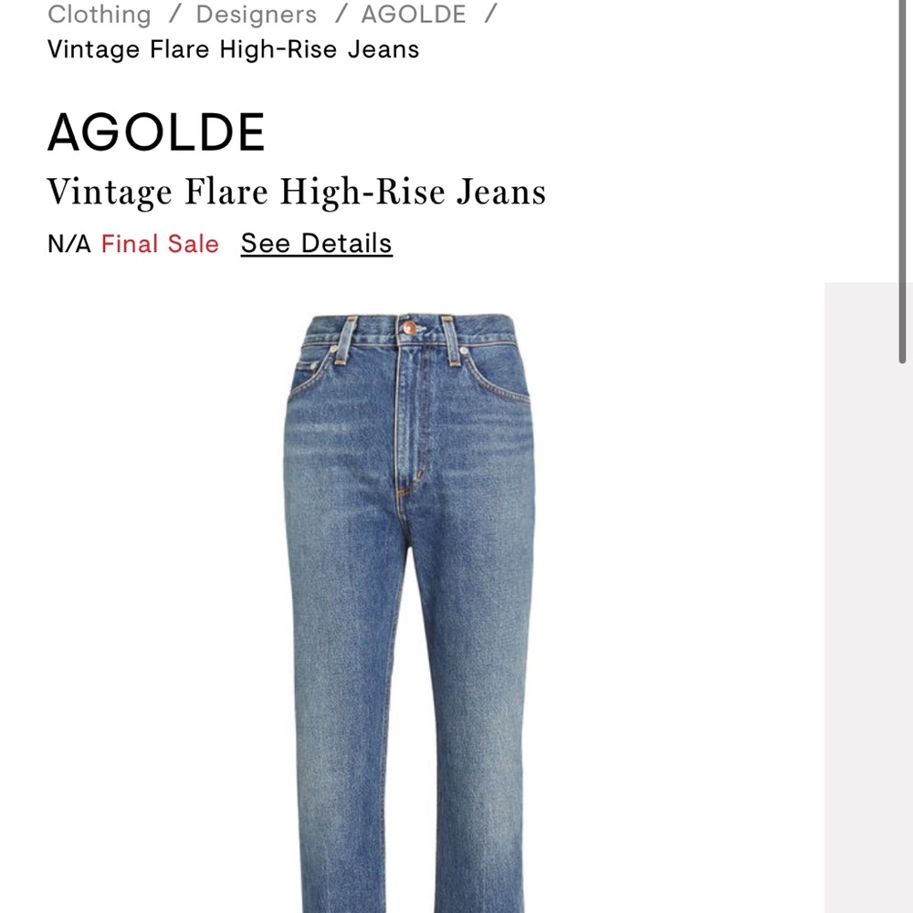 AG Gold size 26 Vintage High Rise EUC